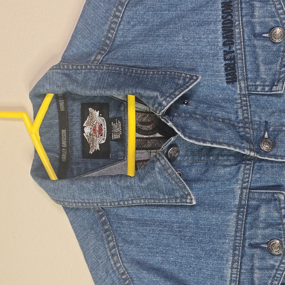 Harley-Davidson Vintage Men's Blue Denim Vest Size XL. - Picture 3 of 8